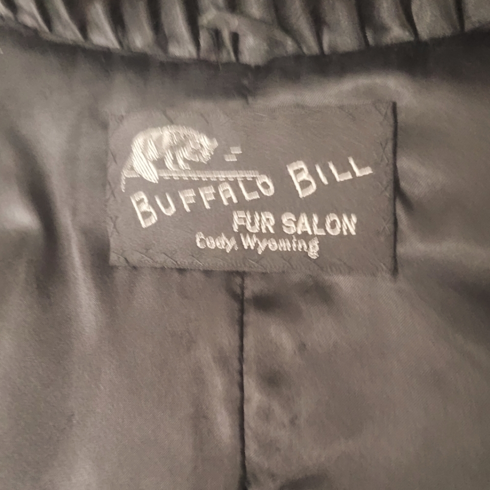 Real black rabbit fur coat